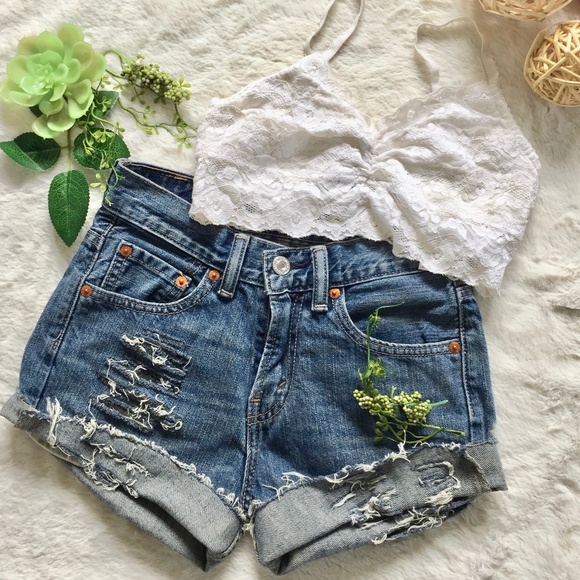 Levi's Pants - Levi's distressed denim shorts.